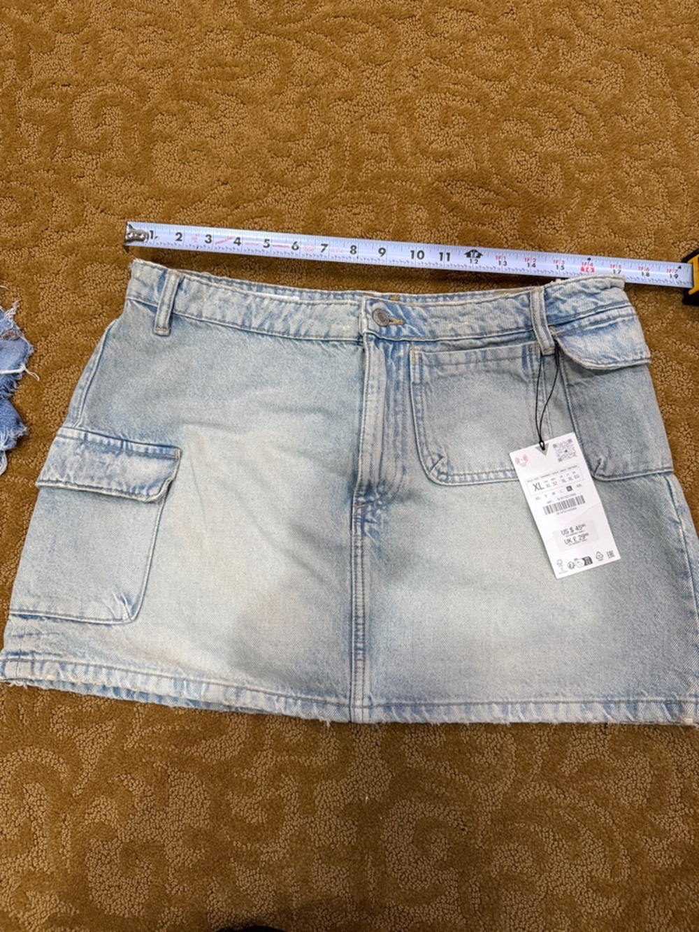 Zara denim mini skirt size XL - NWT